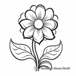 Colorful Flower Coloring Pages for Beginners 2