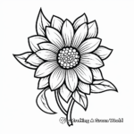 Colorful Flower Coloring Pages for Beginners 3