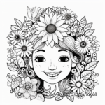 Colorful Flower Crown Coloring Pages 2