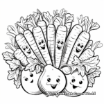 Colorful Fresh Vegetables Coloring Pages 4