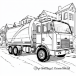 Colorful Garbage Trucks: Play with Colors Coloring Pages 1