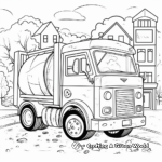 Colorful Garbage Trucks: Play with Colors Coloring Pages 3
