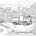 Colorful Garbage Trucks: Play with Colors Coloring Pages 4