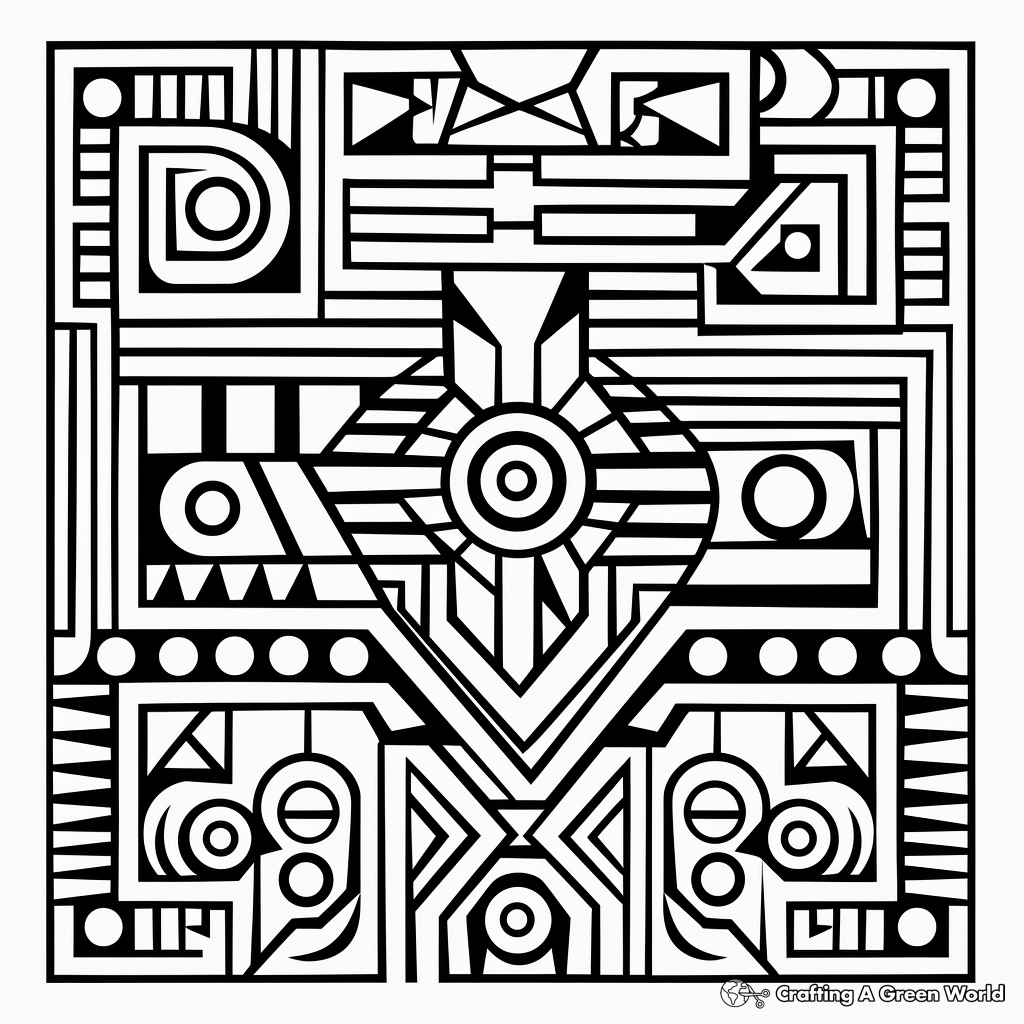 Colorful Geometric Patterns Coloring Pages 1