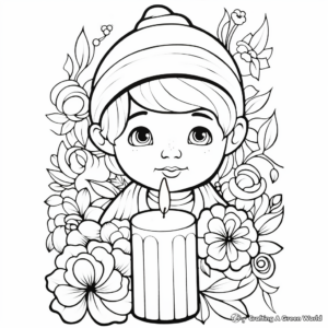 Colorful Homemade Candle Coloring Pages 2