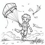 Colorful Kite Flying Spring Coloring Pages 3