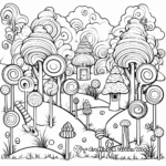 Colorful Lollipop Forest Coloring Sheets 4