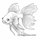 Colorful Marble Betta Fish Printable Pages 3