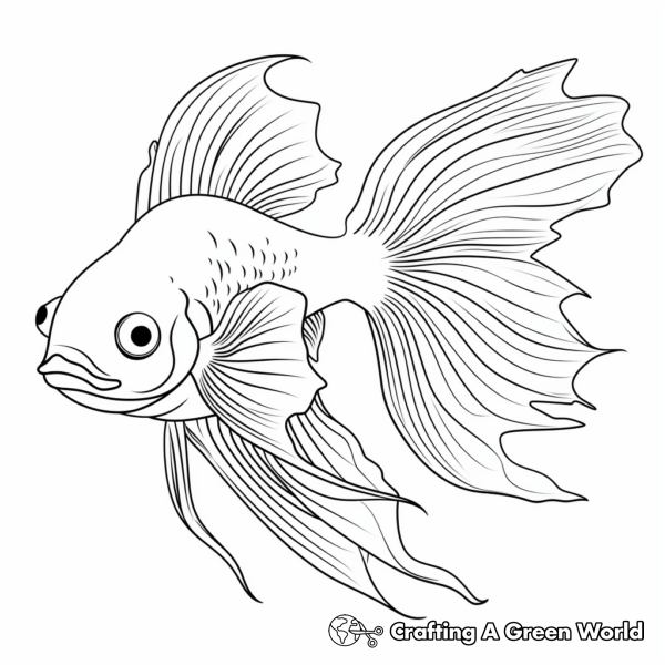 Betta Fish Coloring Pages - Free &amp; Printable!