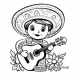 Colorful Mariachi Sombrero Coloring Pages 3