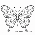 Colorful Peacock Butterfly Coloring Pages 3