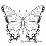 Colorful Peacock Butterfly Coloring Pages 4