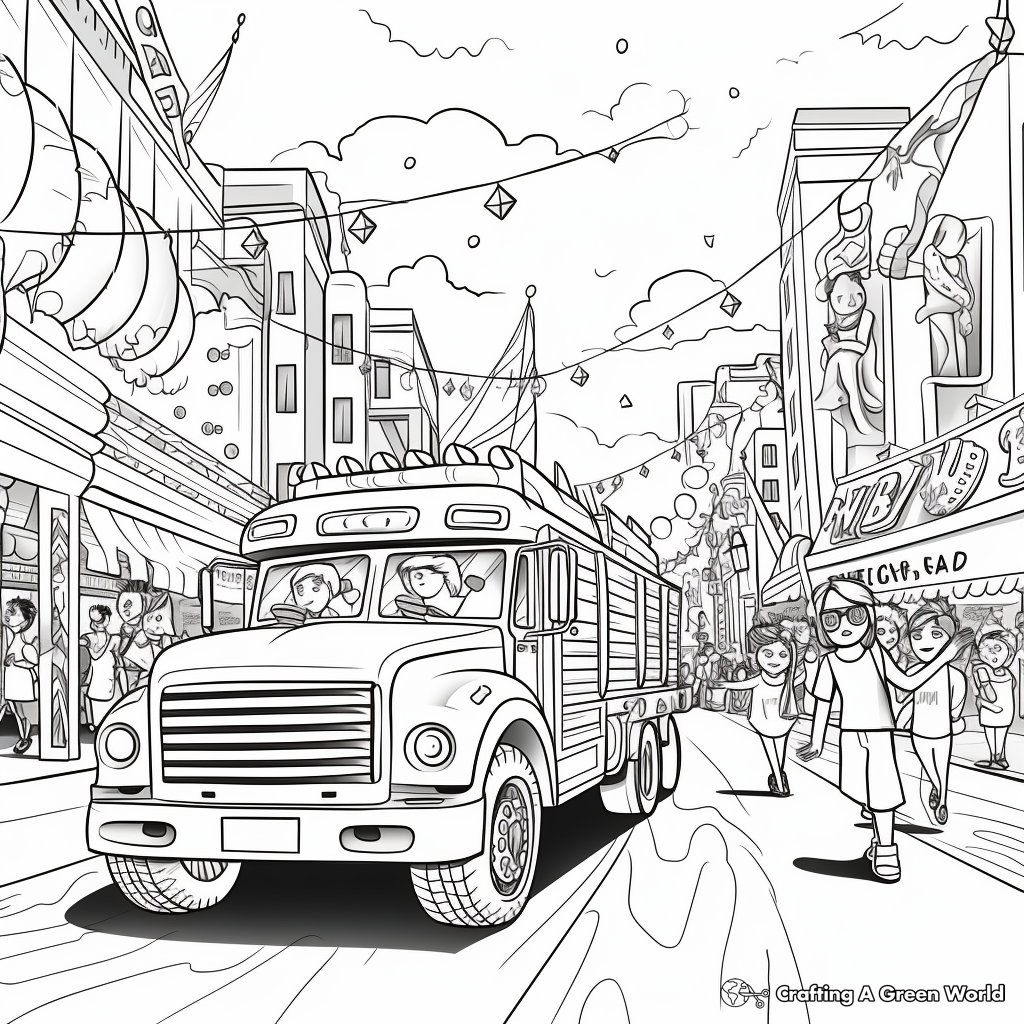 Colorful Pride Parade Coloring Pages 2