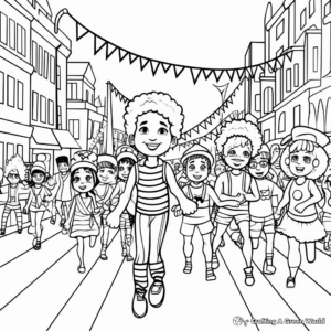 Colorful Pride Parade Coloring Pages 3