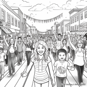 Colorful Pride Parade Coloring Pages 4