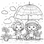 Colorful Rainbow and Rainy Day Coloring Pages 2