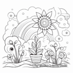 Colorful Rainbow and Rainy Day Coloring Pages 4