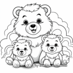 Colorful Rainbow Bears Coloring Pages 3