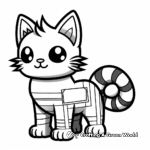 Colorful Rainbow Nyan Cat Coloring Pages 2