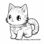 Colorful Rainbow Nyan Cat Coloring Pages 3