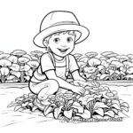 Colorful Spinach Garden Coloring Pages 1