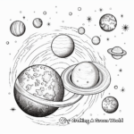 Colorful Sun and Planets Coloring Pages 2