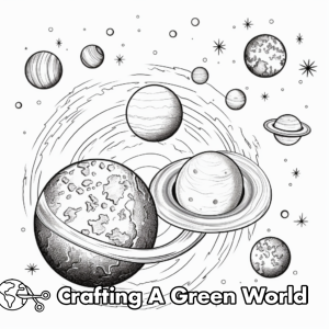 Realistic Solar System Coloring Pages - Free &amp; Printable!
