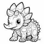 Colorful Triceratops Dinosaur Coloring Pages 3