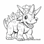 Colorful Triceratops Dinosaur Coloring Pages 4