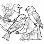 Colorful Tropical Birds Coloring Pages 3