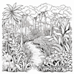 Colorful Tropical Garden Coloring Pages 1