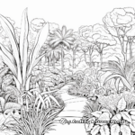 Dibujos para colorear de jardines tropicales 4