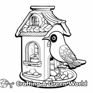 Bird Feeder Coloring Pages - Free &amp; Printable!
