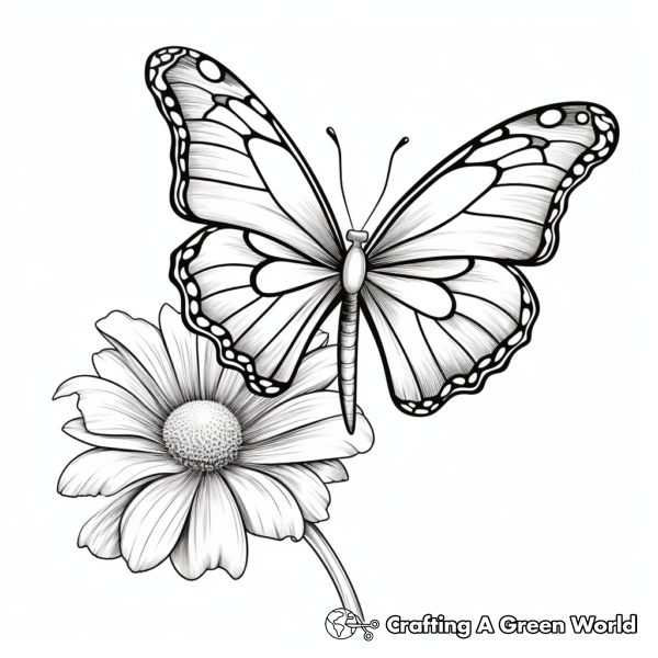 Flowers and Butterflies Coloring Pages - Free &amp; Printable!