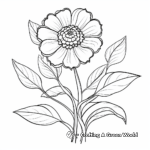 Colorful Zinnia Patch Coloring Sheets 1