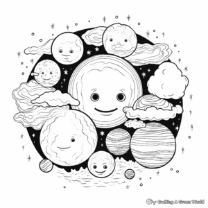 Coloring Pages Featuring Celestial Bodies for Tranquility 3