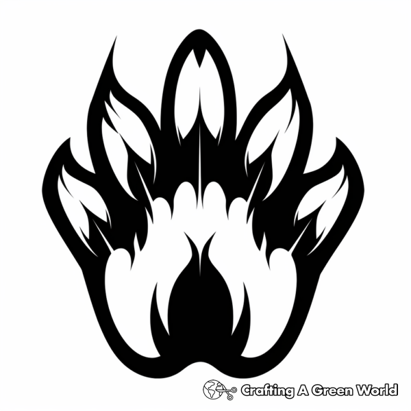 Bear Paw Coloring Pages - Free &amp; Printable!