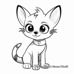 Coloring Pages of Abyssinian Kitties 3