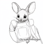 Dibujos para colorear de Bebé Wallaby en bolsa 4