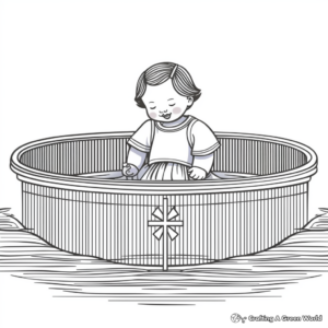 Coloring Pages of Children's Baptism 2