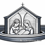 Coloring Pages of Children's Baptism 4