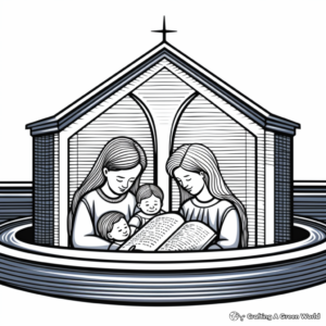 Coloring Pages of Children's Baptism 4