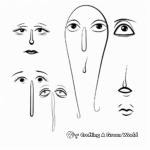 Coloring pages of Different Nose Shapes 2