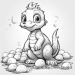 Coloring Pages of Dinosaur Hatchlings 1