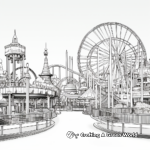 Coloring Pages of Empty Amusement Parks 1