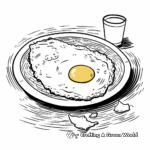 Coloring Pages of Fried Egg and Hash Browns 2
