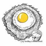 Coloring Pages of Fried Egg and Hash Browns 3