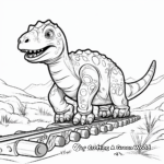 Coloring Pages of Iguanodon Tracks 1