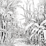 Coloring Pages of the Mighty Bamboo Plants 1