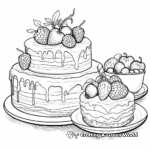 Coloring Pages of Traditional Fruit Cakes 1
